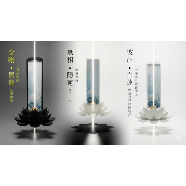 九品蓮花三款-白蓮-黑蓮-隱蓮